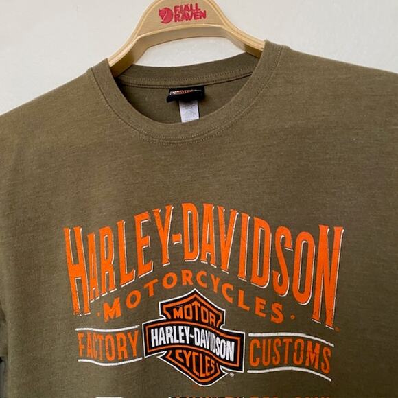 Harley Davidson Tee‎ Shirt Long Sleeve Olive Green H-D of Scottsdale Men's Large - Picture 3 of 9
